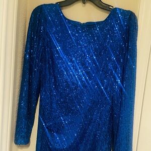 Nanette Lepore Blue Sequins Dress